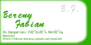 bereny fabian business card
